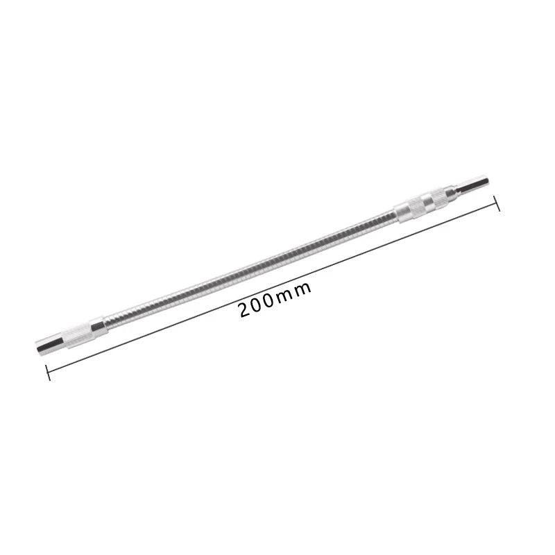 Flexible Extension for Household Tools - Adjustable Length from 15 to 40 cm with 1/4 Bit Holder