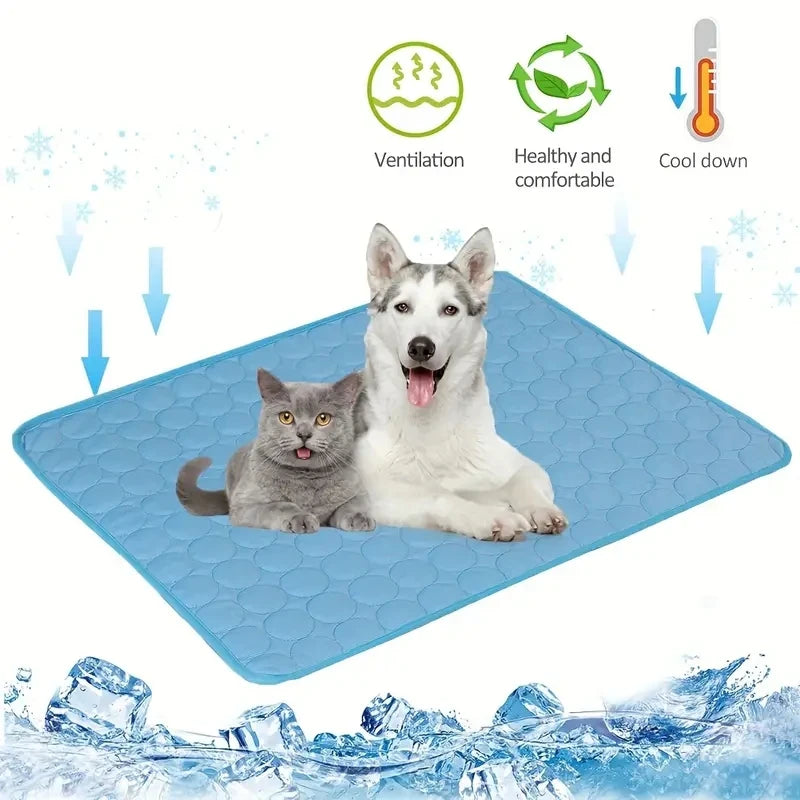 Extra Large Dog Cooling Mat – Durable Summer Pet Bed for Small and Large Dogs, Lightweight and Easy to Clean