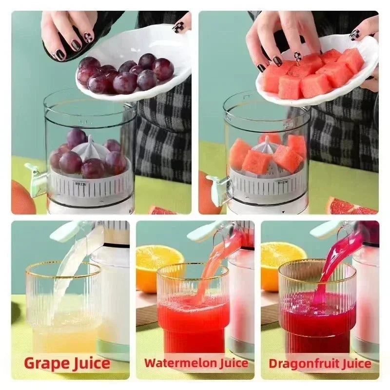 Extracteur de Jus Électrique Portable USB pour Agrumes - 400 ml, Design à Spirale, Séparation des Résidus