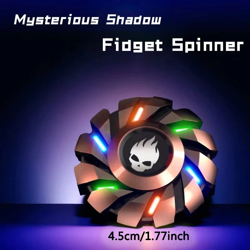 Rainbow Luminous Metal Fidget Spinner – Portable Anti-Stress Toy to Improve Concentration