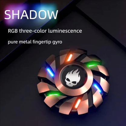 Rainbow Luminous Metal Fidget Spinner – Portable Anti-Stress Toy to Improve Concentration