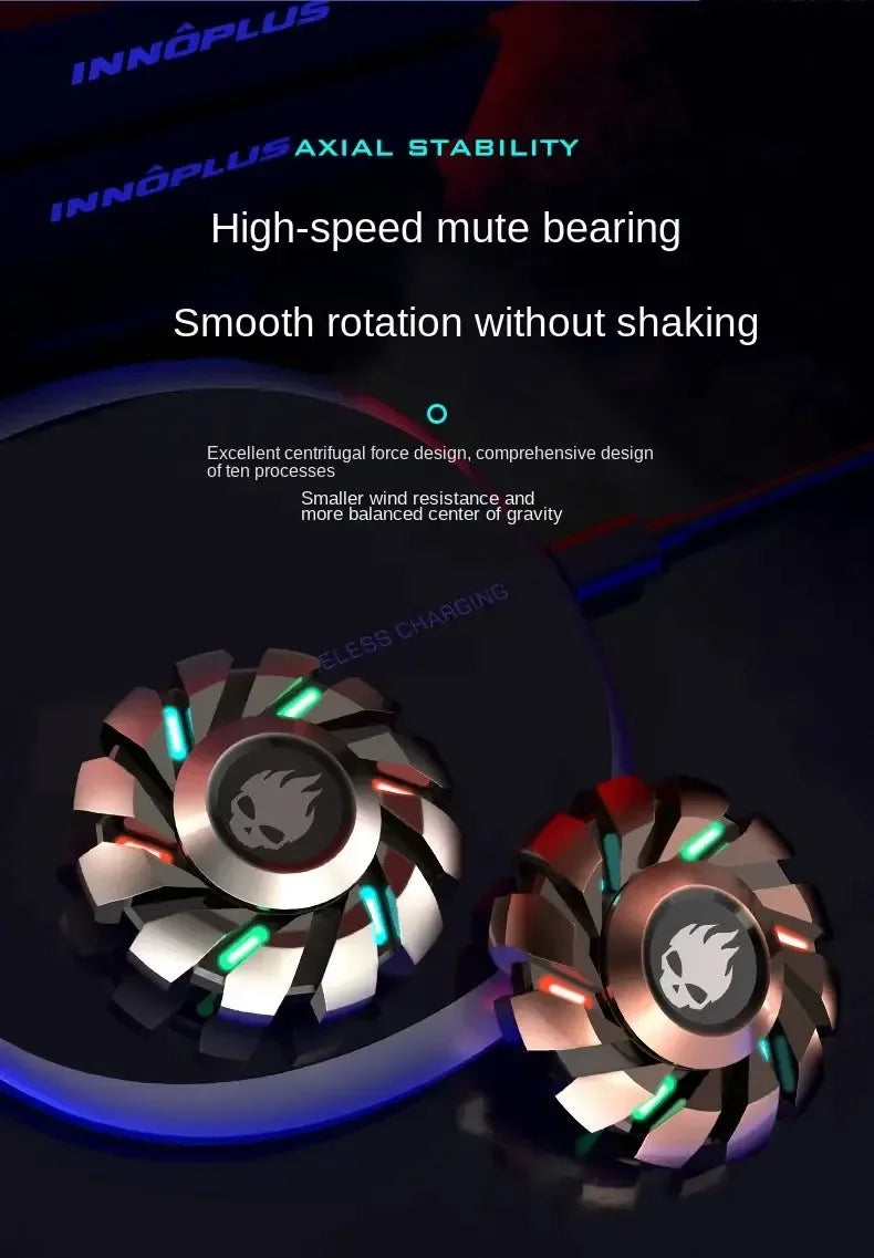 Rainbow Luminous Metal Fidget Spinner – Portable Anti-Stress Toy to Improve Concentration