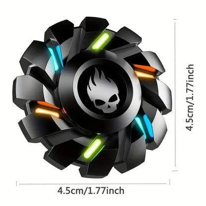 Metallic Light-Up Fidget Spinner with Rainbow LED – Portable Toy to Relieve Stress and Improve Concentration