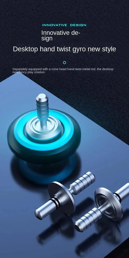 Metallic Light-Up Fidget Spinner with Rainbow LED – Portable Toy to Relieve Stress and Improve Concentration