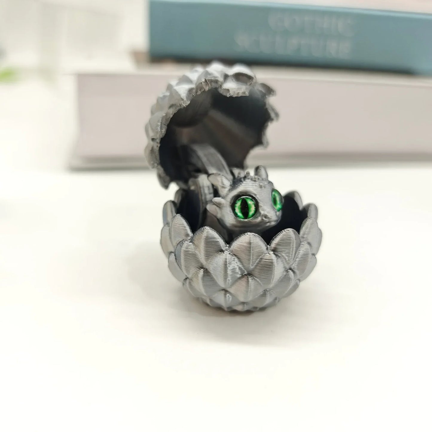 Artistic Dragon Figurine with Egg – Modern 3D Decoration for Office and Home