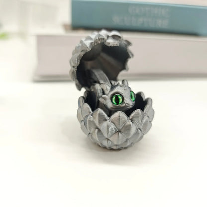 Artistic Dragon Figurine with Egg – Modern 3D Decoration for Office and Home