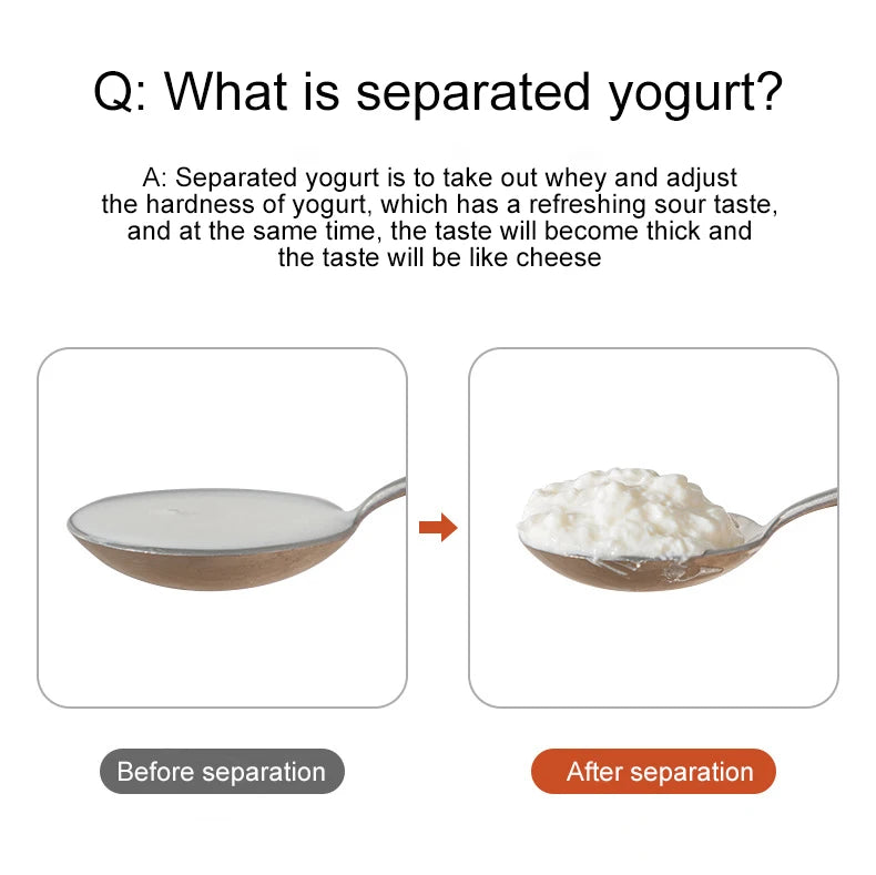 Filtre à yaourt en acier inoxydable pour séparation du petit-lait – Passoire durable et pratique