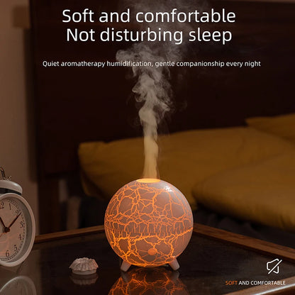 Flame Volcano Essential Oil Diffuser with RGB Night Light – 200ML Aromatherapy Humidifier for Office and Bedroom