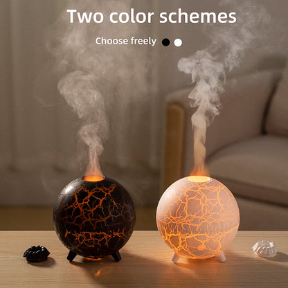 Flame Volcano Essential Oil Diffuser with RGB Night Light – 200ML Aromatherapy Humidifier for Office and Bedroom