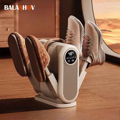 Foldable Electric Shoe Dryer with Timer Control – Intelligent Household Shoe Warmer and Portable Heater