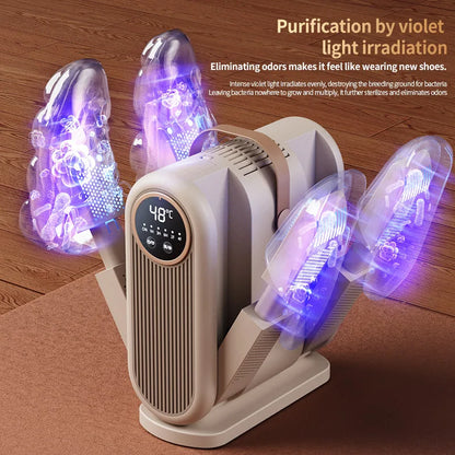 Foldable Electric Shoe Dryer with Timer Control – Intelligent Household Shoe Warmer and Portable Heater