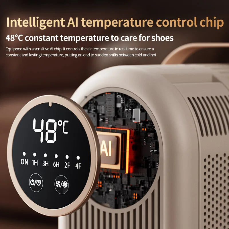 Foldable Electric Shoe Dryer with Timer Control – Intelligent Household Shoe Warmer and Portable Heater