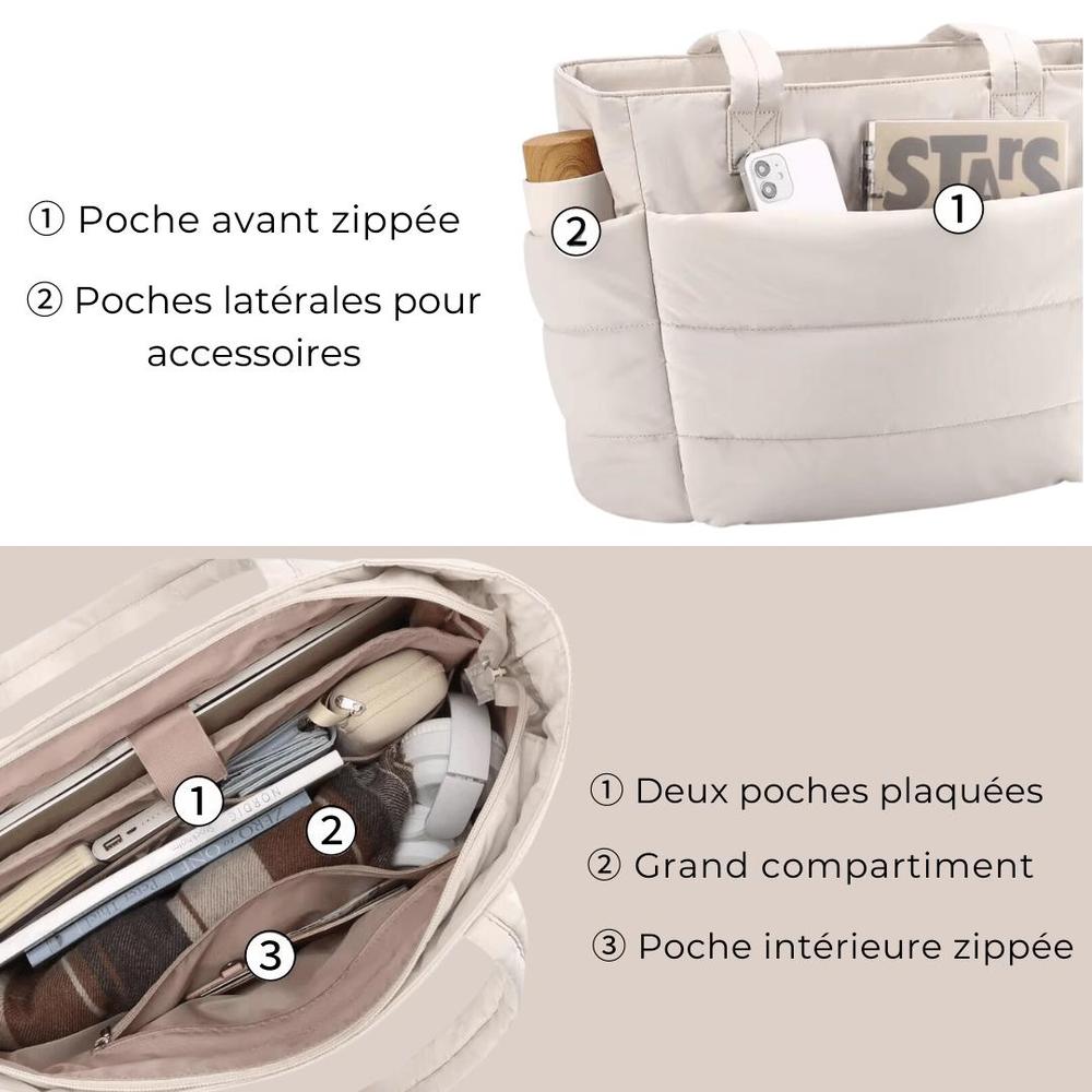 Sac à Dos Femme Ultra-Léger Rembourré pour Ordinateur Portable – Multi-Poches, Idéal pour Voyage et Quotidien, 20L