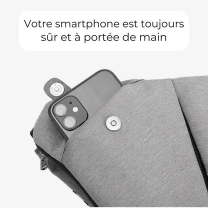 Women's Anti-Theft Nylon Bag with Stripes – Practical and Elegant, Handbag and Shoulder Bag for Outings and Travel