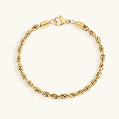 Women's Bracelet 18K Gold One Size Stainless Steel Elegant