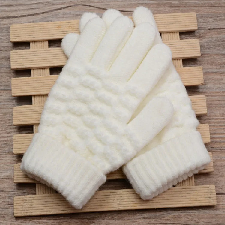 Gants Extensibles pour Femmes en Mélange de Coton, Nylon et Laine - Compatibles Écrans Tactiles 3