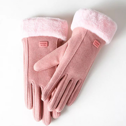 Gants Femme Coupe-Vent en Suède avec Doublure en Peluche – Chic et Pratiques pour Hiver 3