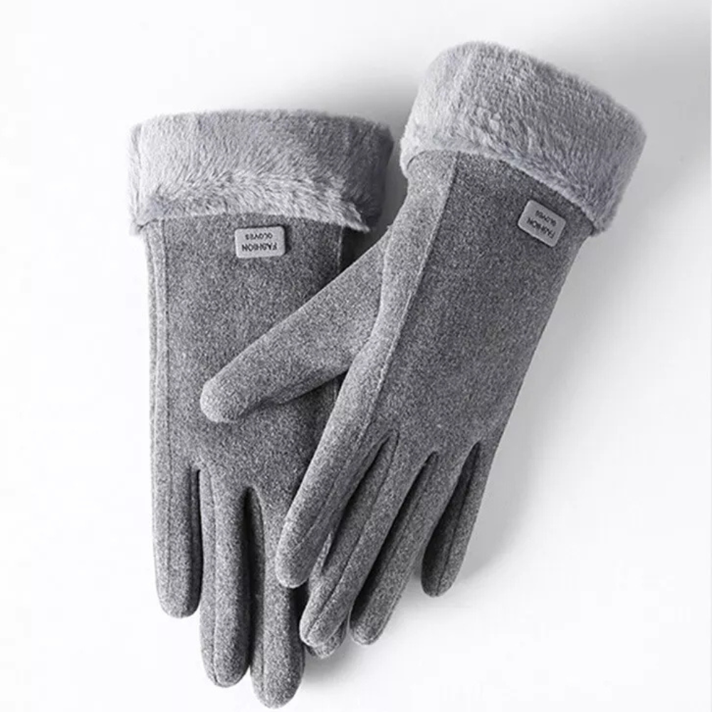 Gants Femme Coupe-Vent en Suède avec Doublure en Peluche – Chic et Pratiques pour Hiver 4