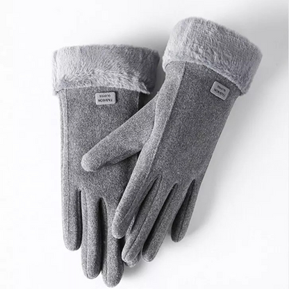 Gants Femme Coupe-Vent en Suède avec Doublure en Peluche – Chic et Pratiques pour Hiver 4