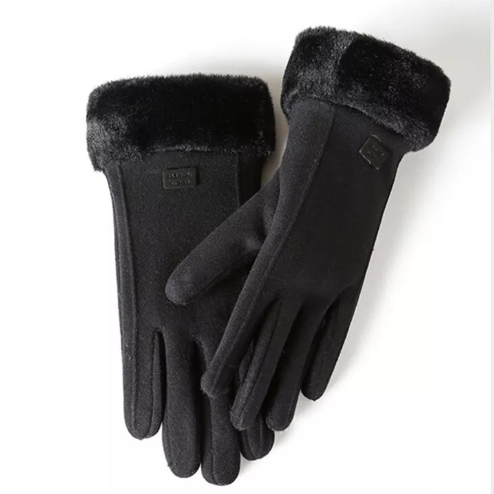 Gants Femme Coupe-Vent en Suède avec Doublure en Peluche – Chic et Pratiques pour Hiver 5