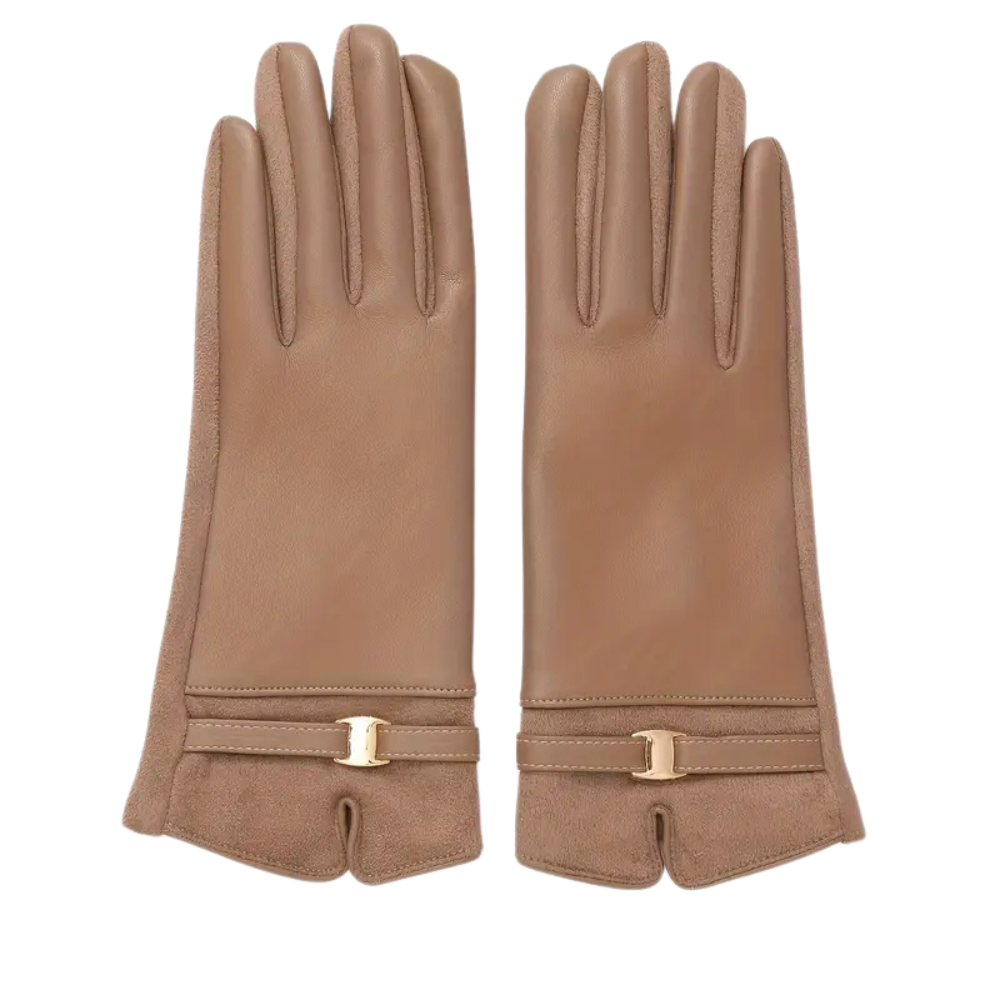 Gants Femme Imperméables en Simili Cuir avec Doublure Chaude - Design Élégant et Ajustement Confortable 2
