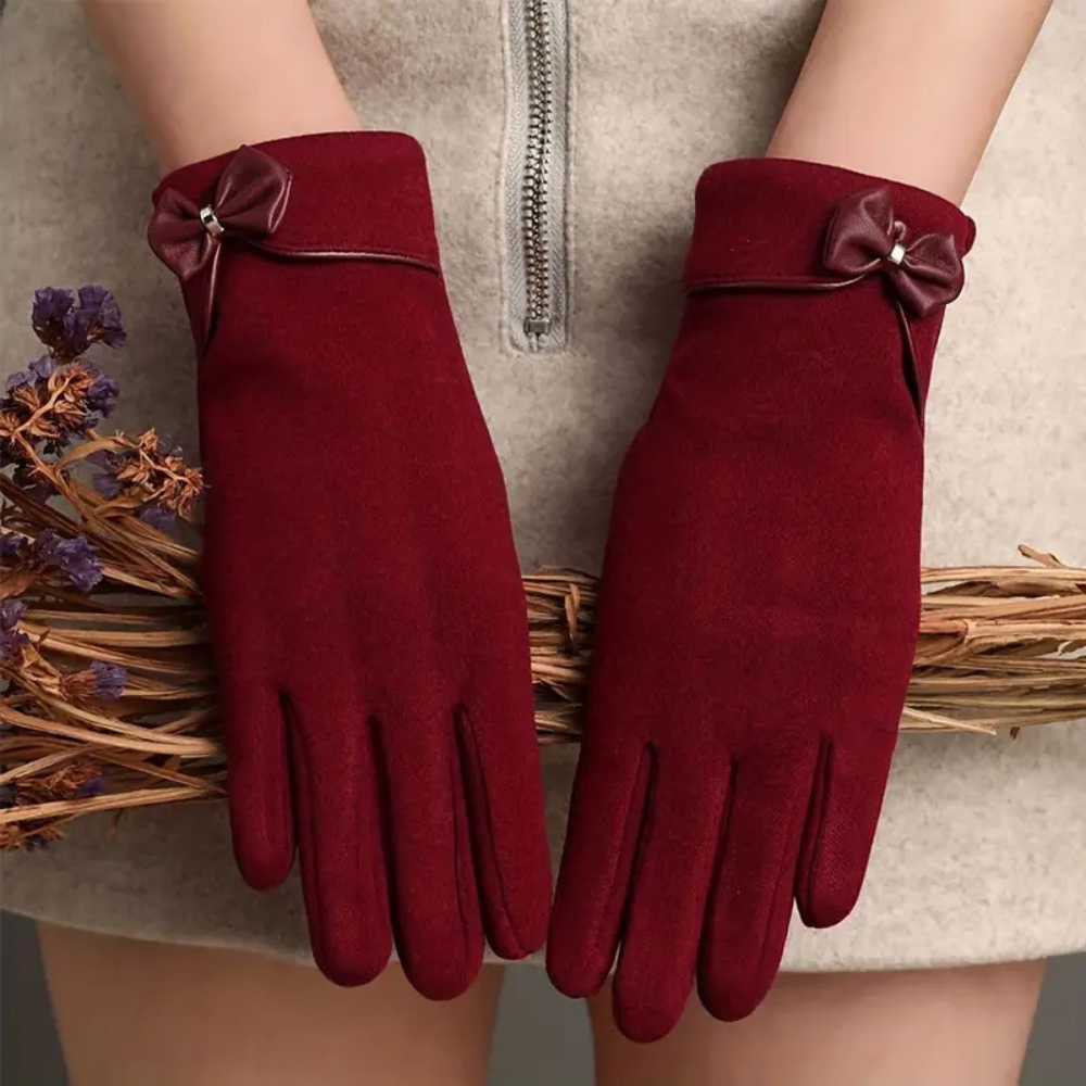 Gants d'hiver pour femmes avec écran tactile – Design ajusté en daim 5