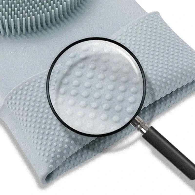 Eco-friendly Silicone Dishwashing Gloves with Built-in Scrubber – Practical Cleaning Tools