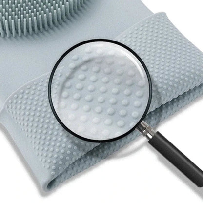 Eco-friendly Silicone Dishwashing Gloves with Built-in Scrubber – Practical Cleaning Tools