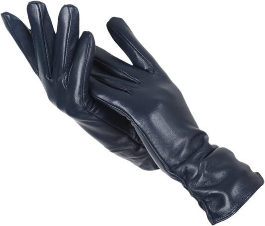 Gants en Cuir Femme Doux avec Doublure en Laine – Élégance et Confort pour Hiver 0