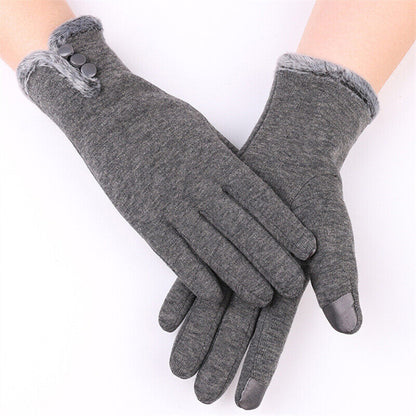 Gants isolants pour femmes avec poignet en fausse fourrure et écran tactile 2