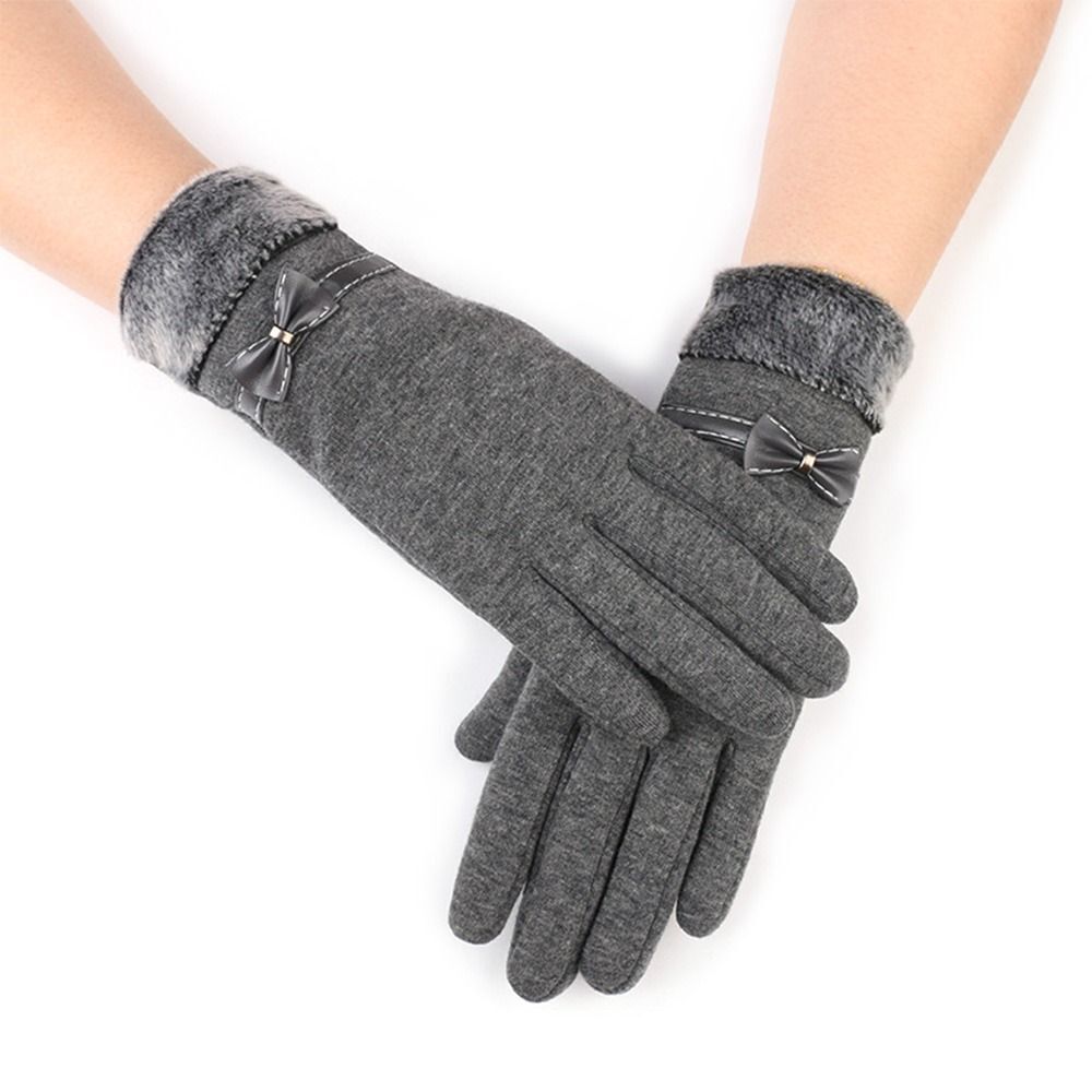 Gants isolants pour femmes avec poignet en fausse fourrure et écran tactile 4