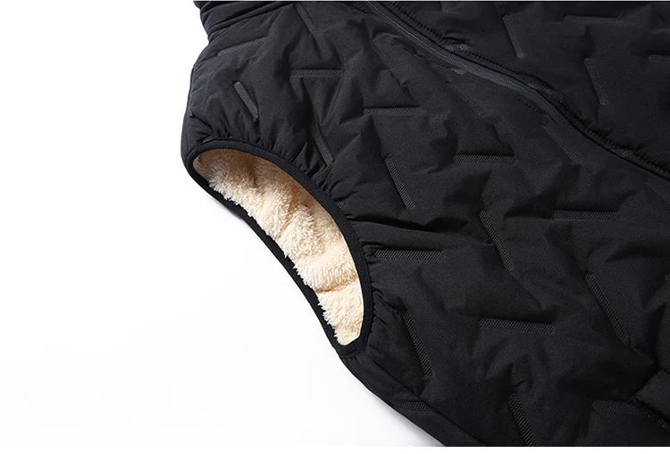 Gilet Isolant Slim pour Hommes avec Doublure Sherpa et Col Montant – Idéal pour l'Hiver, Poches Zippées