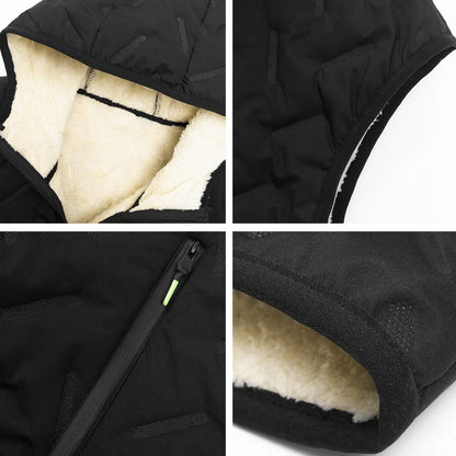 Insulated Down Vest for Men with Hood and Zipped Pockets - Quilted for Autumn and Winter