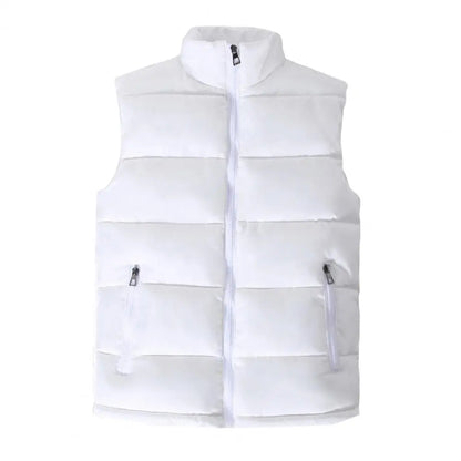 Lightweight Quilted Vest for Men with Stand-up Collar - Ideal for Spring and Autumn
