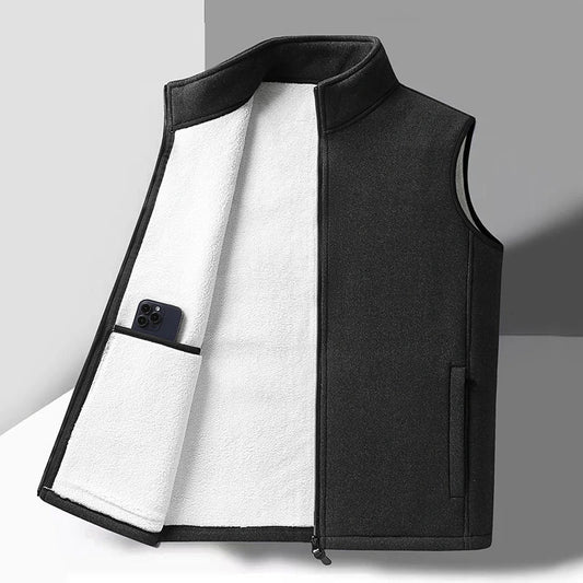 Men's sleeveless fleece vest – Warm and comfortable for winter
