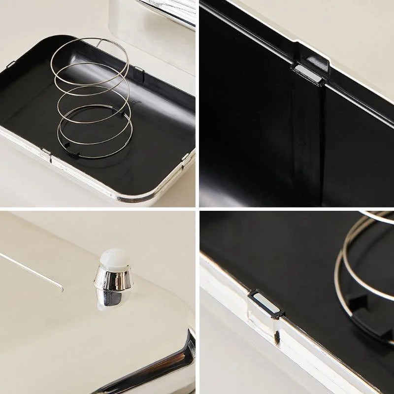 Gleam Tissue Box Cover | Modern Plastic Holder with Electroplated Finish