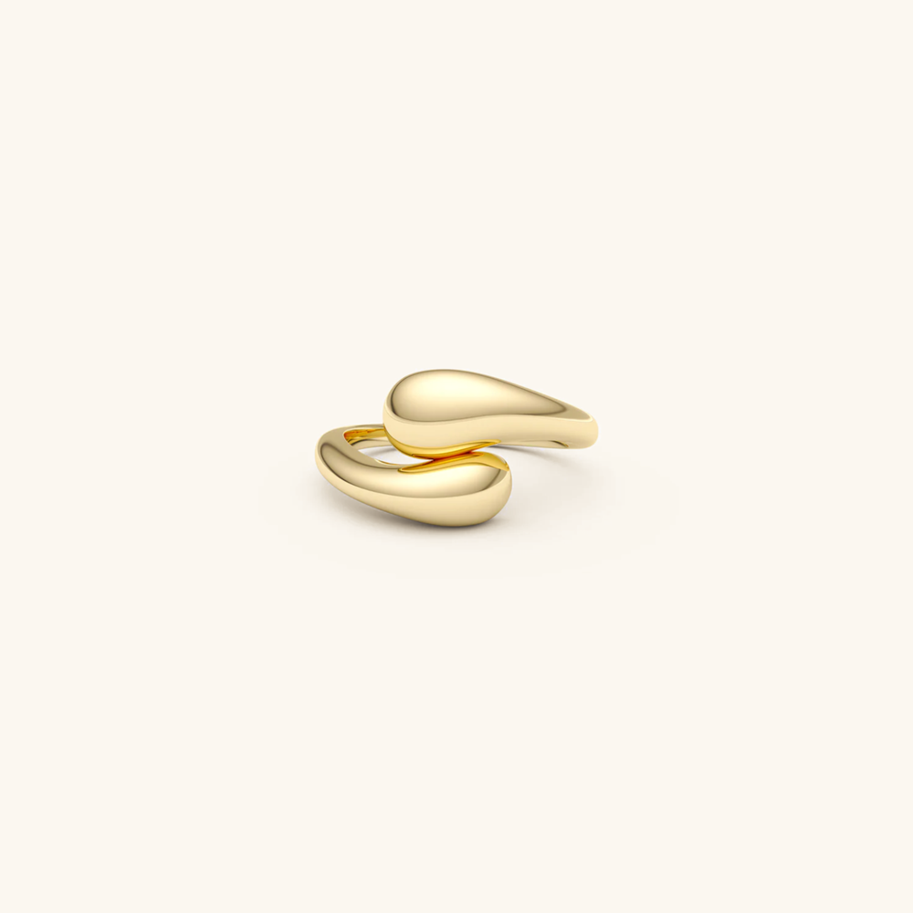 Bague Femme Or 18K Ajustable Taille Unique Hypoallergénique