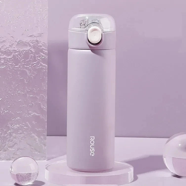 Gourd en Acier Inoxydable Isotherme 380ml avec Paille pour Filles
