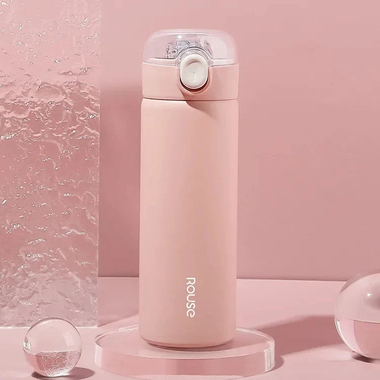 Gourd en Acier Inoxydable Isotherme 380ml avec Paille pour Filles