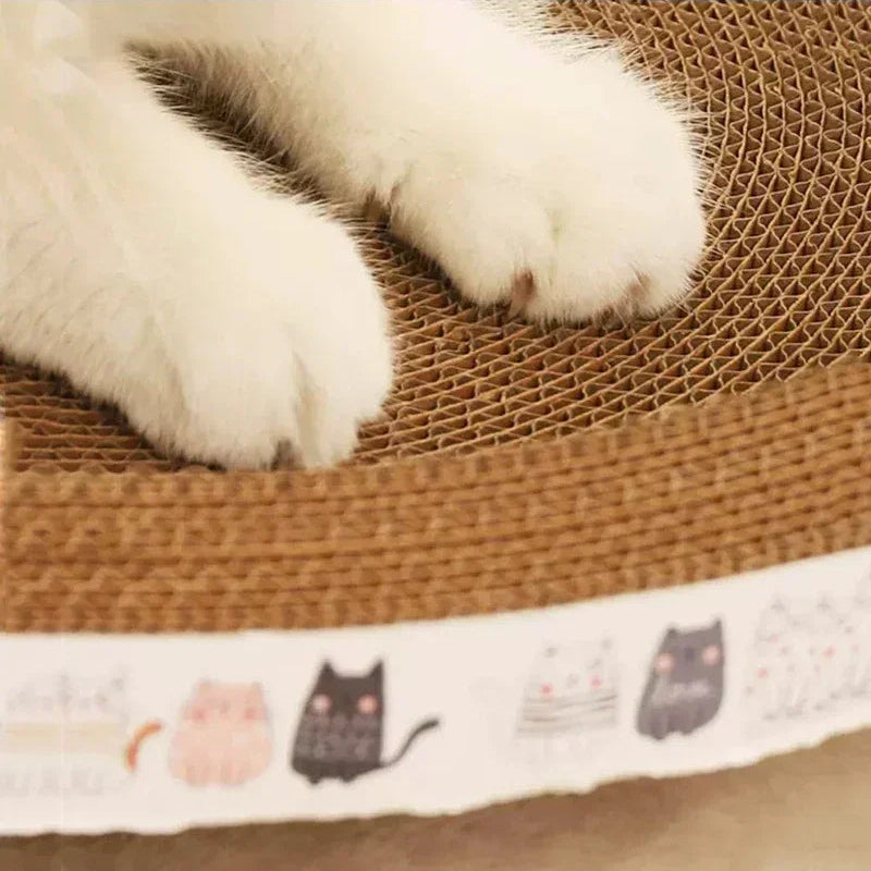 Grattoir ondulé pour chat 43 cm – Jouet durable et nid-lit en papier écologique