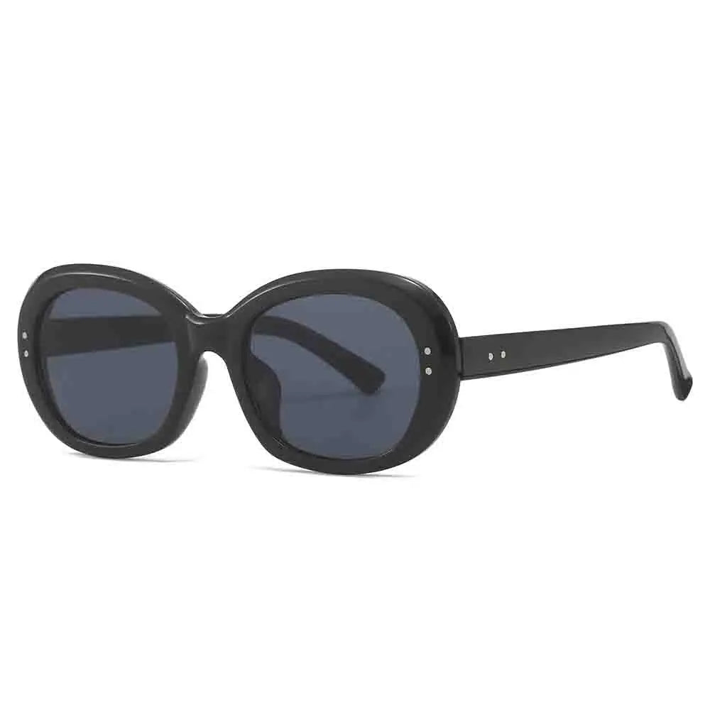 Lunettes de Soleil Ronde Femme Noires avec Protection UV400 – Accessoire Tendance Élégant et Confortable