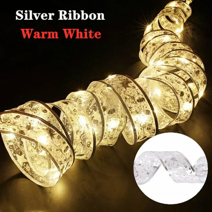 Ribbon String Lights for Christmas Decoration – 1/2/5/10M, Battery Powered