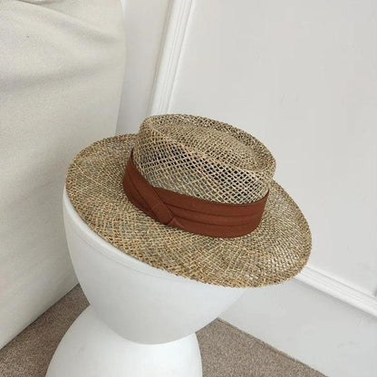 Variant image for Chapeau de Paille Léger Mixte avec Protection Solaire – Chapeau Canotier Élégant pour Homme et Femme-2