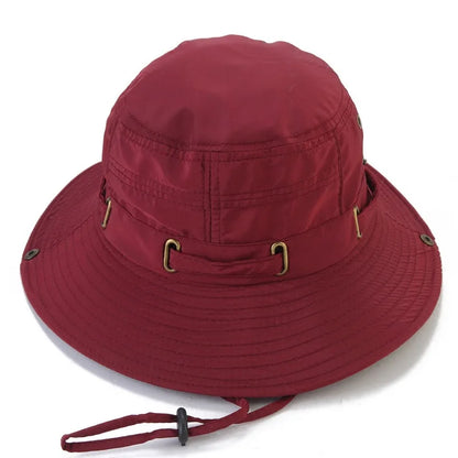 Foldable Women's Hat in 100% Cotton – Sun Protection and Optimal Comfort, Adjustable from 55 to 60 cm