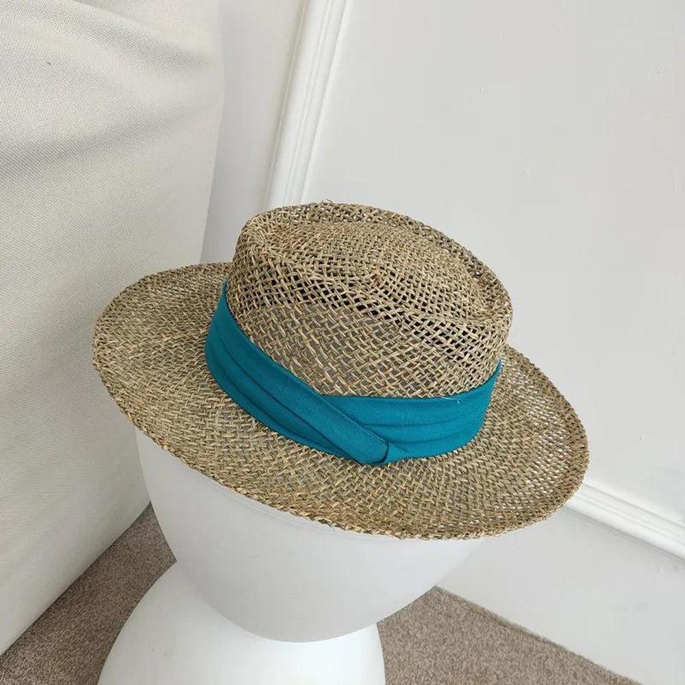 Variant image for Chapeau de Paille Léger Mixte avec Protection Solaire – Chapeau Canotier Élégant pour Homme et Femme-5