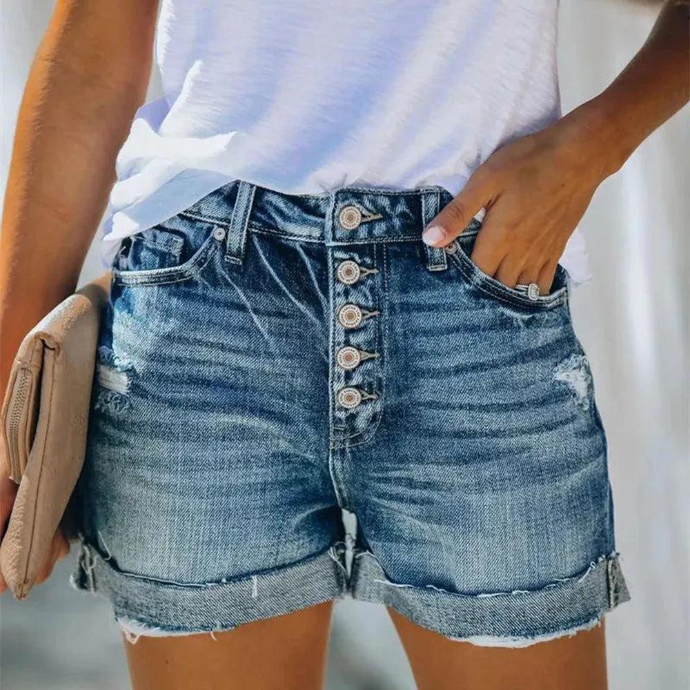 Short en Jean Femme Taille Haute Élégant – Confort Optimal et Coupe Ajustée pour un Style Sophistiqué