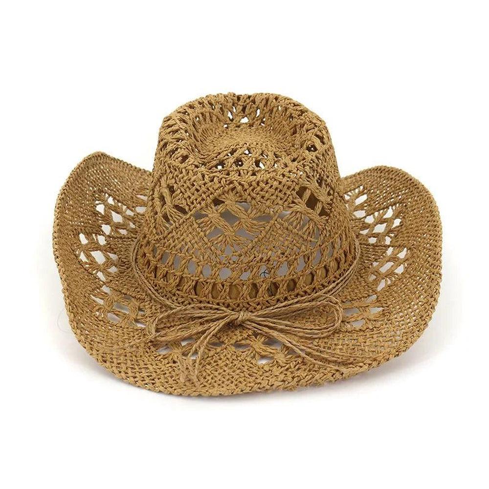 Women's Lightweight Straw Hat - Elegant Boater for Summer, Sun Protection and Optimal Comfort