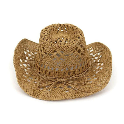 Women's Lightweight Straw Hat - Elegant Boater for Summer, Sun Protection and Optimal Comfort