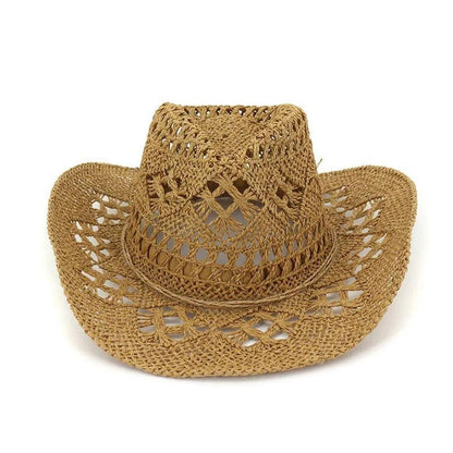 Women's Lightweight Straw Hat - Elegant Boater for Summer, Sun Protection and Optimal Comfort