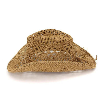 Women's Lightweight Straw Hat - Elegant Boater for Summer, Sun Protection and Optimal Comfort